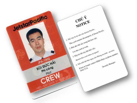 thẻ nhân viên Jetstar Pacific