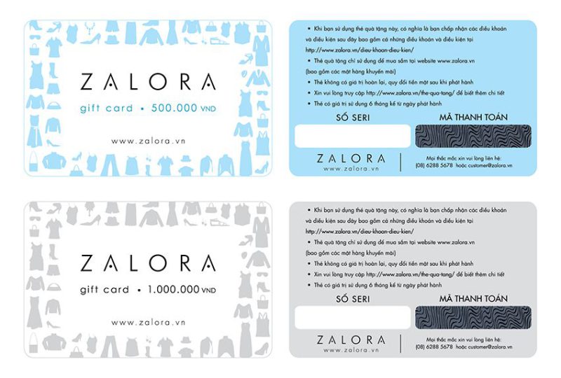 thẻ quà tặng zalora