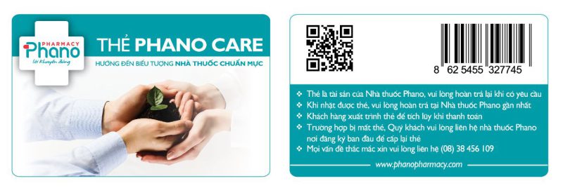 thẻ thành viên hiệu thuốc phano