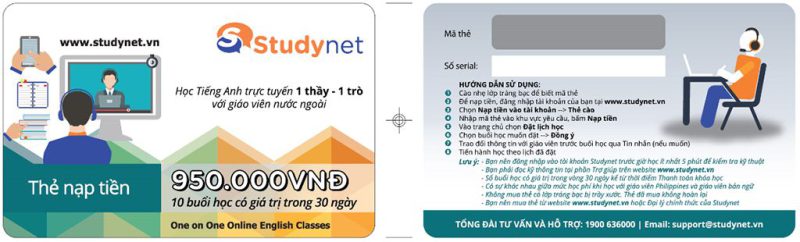 thẻ cào studynet