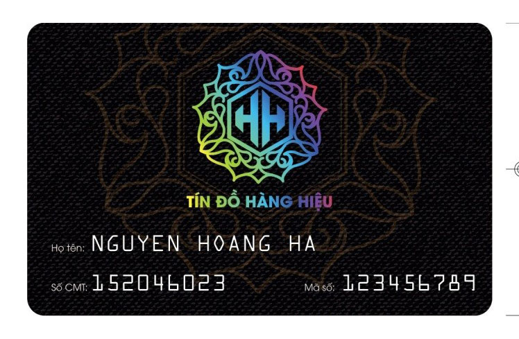 in thẻ thành viên tín đồ hàng hiệu