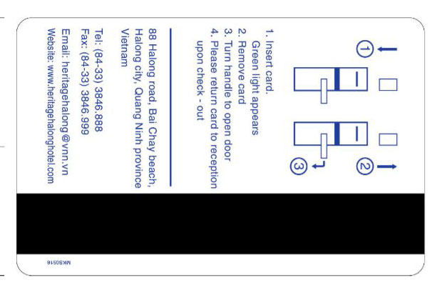 thẻ chìa khóa khách sạn heritage hạ long