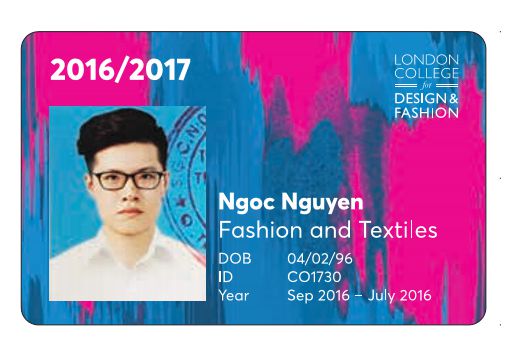 in thẻ london college design fashion